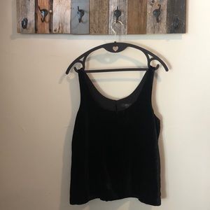 JCrew black velvet tank top